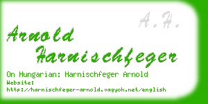 arnold harnischfeger business card